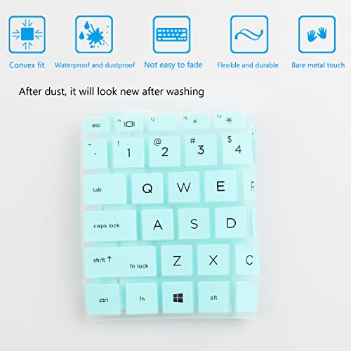 2-Pack Keyboard Cover for 13.3" HP EliteBook 430 G8/EliteBook 630 G8 G9 G10, EliteBook X360 435 G8 G9, EliteBook X360 830 835 G7 G8 13.3 inch Laptop US Layout Keyboard(NOT FIT 830 835 G9 G10) - color: HotBlue+Clear