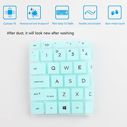 2-Pack Keyboard Cover for 13.3" HP EliteBook 430 G8/EliteBook 630 G8 G9 G10, EliteBook X360 435 G8 G9, EliteBook X360 830 835 G7 G8 13.3 inch Laptop US Layout Keyboard(NOT FIT 830 835 G9 G10) - color: HotBlue+Clear