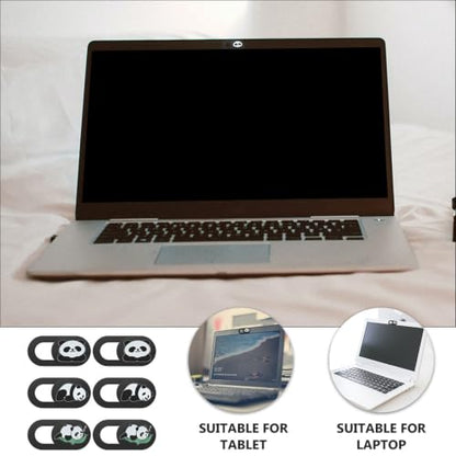 6 Pieces Webcam Cover with Sliding Mechanism for Laptop and Tablet, Cartoon Sleeping Panda Privacy Protection, Ultra-Thin Web Camera Cover for Computer and Desktop Use