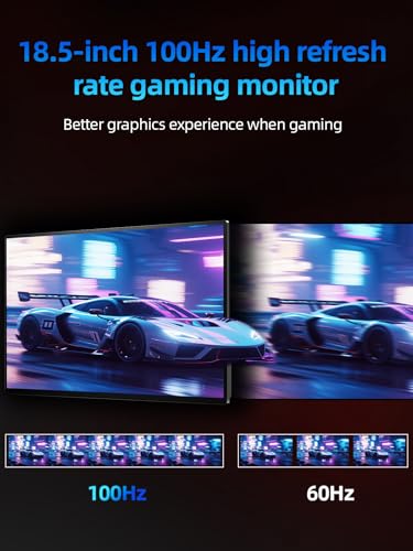 Portable Monitor 18.5'' 1080P 100Hz 100% sRGB, Aluminum Alloy Shell, IPS Travel Monitor with USB-C HDMI Large Portable Screen for Laptop MacBook PC PS4/5 Gaming Monitor with Kickstand - size: 18.5"