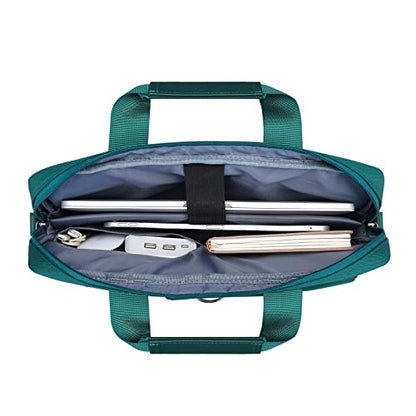 MOSISO Laptop Shoulder Bag 16 inch, 15-15.6 inch Computer Bag | Compatible with MacBook Pro 16 inch, HP, Dell, Lenovo with 2 Raised&1 Flapover&1 Horizontal Pocket&Handle&Belt, Teal Green - color: Teal Green, size: 16 inch