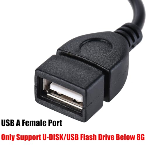 3.5mm (1/8 inch) AUX Audio Plug Male to USB 2.0 Female OTG Adapter Converter Cable for Playing Music with U-Disk in Your Car