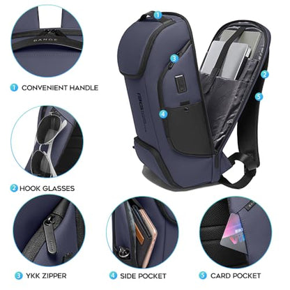 FUTURE AESTHEICS Business Laptop Smart backpack Can Hold 15.6 Inch Laptop Commute Backpack Carry on bag for men and women - color: Blue