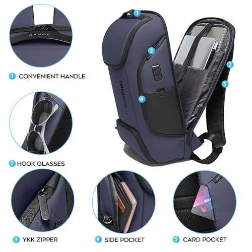 FUTURE AESTHEICS Business Laptop Smart backpack Can Hold 15.6 Inch Laptop Commute Backpack Carry on bag for men and women - color: Blue