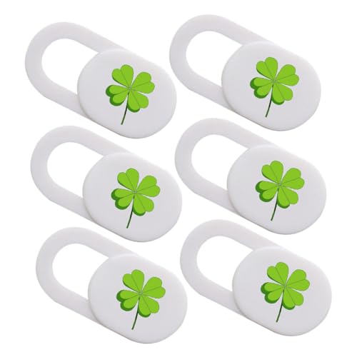 Homoyoyo 6pcs Ultra Thin Four Leaf Clover Webcam Cover Sliding Kit Laptop Tablet Camera Privacy Protective Covers for Visual Privacy Security
