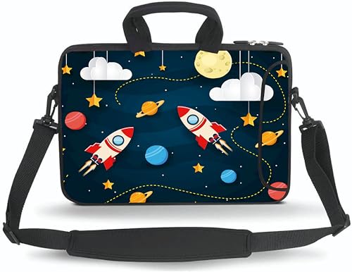 11 11.6 12 12.5 13 inches Case Laptop/Chromebook/Ultrabook/Notebook PC Messenger Bag Tablet Travel Case Neoprene Handle Sleeve with Shoulder Strap(Rocket) - color: Rocket, size: 11-13.3 inch