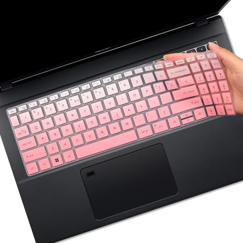 Keyboard Cover for Acer Aspire 3 A315-24P A315-24PT A315-58 A315-59 A315-510P 15.6", Aspire 5 A515-57 A515-57G A515-58GM A515-58M (NOT FIT Acer Aspire 5 A515-43/54/55/56)-OPink - color: OmbrePink