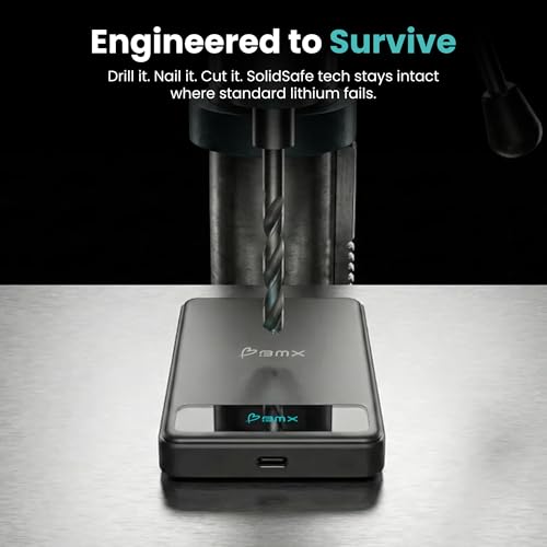 5K Magnetic Power Bank, Silver, Qi2 Certified 15W Wireless Charger, LCD Display, Ultra-Slim Solid-State Battery Pack for iPhone 17/16, Lightweight Travel, USB-C Portable (Black) - color: Black