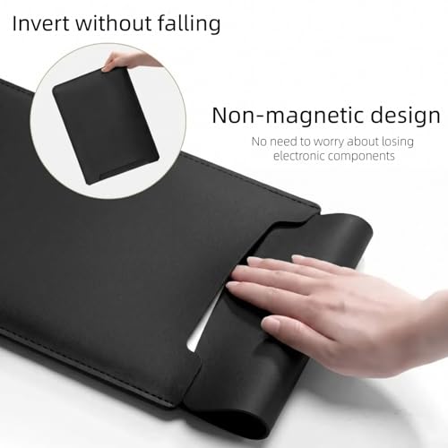 MacBook Air 14 inch Latop Sleeve, PU Leather Laptop Case Compatible with MacBook Air M5 M4 M3 M2 M1/MacBook Pro 13/MacBook Neo A18 2018-2026, Slim Protective Computer Sleeve Bag for Women, Black - color: Black, size: 13.3/14inch