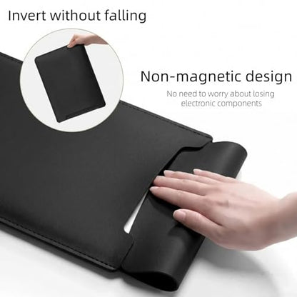 MacBook Air 14 inch Latop Sleeve, PU Leather Laptop Case Compatible with MacBook Air M5 M4 M3 M2 M1/MacBook Pro 13/MacBook Neo A18 2018-2026, Slim Protective Computer Sleeve Bag for Women, Black - color: Black, size: 13.3/14inch