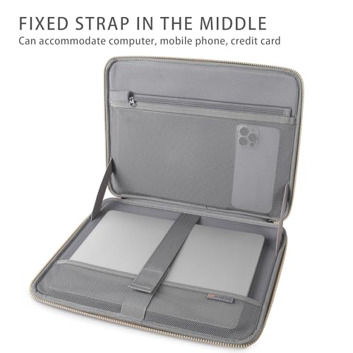 DOMISO 17.3 Inch Laptop Sleeve Case, Shockproof Waterproof Soft EVA Protective Bag with Handle, Lightweight Carrying Case for 17-17.3" Notebook/Dell/Lenovo/HP/MSI/ASUS, Gold - color: Gold, size: 17 - 17.3 Inch