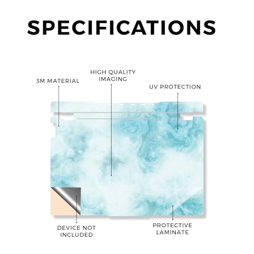 Laptop Skin Compatible with Lenovo Legion 5 Gaming Laptop (15IRX9) 2024 - Blue Marble - Premium 3M Vinyl Protective Wrap Decal Cover - Easy to Apply | Crafted in the USA - color: Blue Marble, size: Legion 5 Gaming (15IRX9) 2024 Top Skin Only, style: Matte