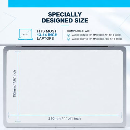 MUBUY MacBook Neo/Air/Pro Accessories, 2 Pack Microfiber Liner Cleaning Cloth Screen Keyboard Imprint Protection Cover Compatible with MacBook Air 13"/MacBook Neo 13", MacBook Pro 13 14 inch