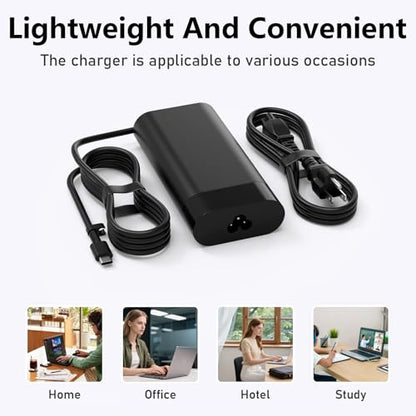 140W USB-C PD 3.1 Charger Compatible with HP OMEN Transcend 14-fb0000 MAX 16-ah0000, Omnibook, Spectre x360 16-aa0000, ZBook 8 G1a/G1i/G1as 14 16, Ultra G1a/G1ak Laptop Power Supply