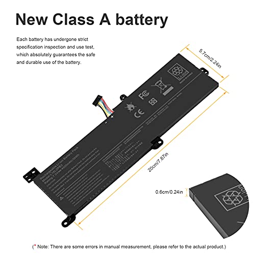 L16L2PB2 L16L2PB1 L16S2PB1 L16C2PB1 L16C2PB2 L16M2PB1 Battery for Lenovo IdeaPad 330 320-17IKB 320-14AST 320-14IAP 320-14IKB 320-14ISK 320-15ABR 320-15AST 320-15IAP 330-15IKB 320-15IKB S145-15AST - size: 11.38*4.53*0.73inch L16L2PB2