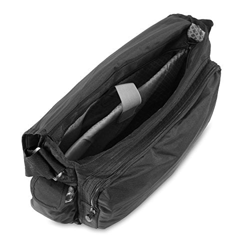 J World New York Thomas Laptop Messenger Bag for Women & Men. Kids Computer Bookbag - color: Black