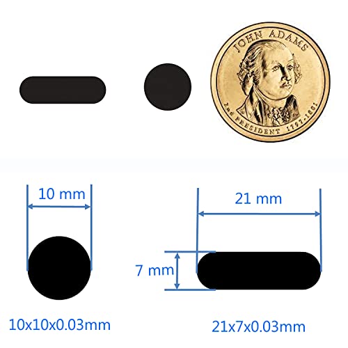 Universal Webcam Cover Stickers - Privacy Protection Accessory, No Residue Application, Safe Screen Closure - Dots and Bars, 20 Pieces - Black - color: Black