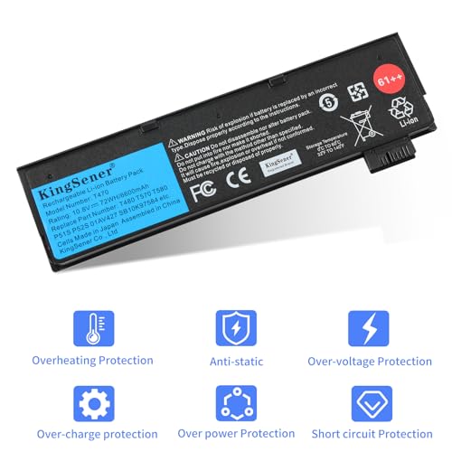 01AV427 72Wh Laptop Battery for T470 T480 11.52V | 6-cell for ThinkPad P51S P52S T570 T580 fits A485 A475 TP25, 01AV427b 01AV425 01AV422 01AV423 01AV428 01AV490 01AV492