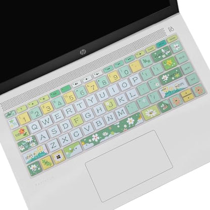 Keyboard Cover for HP 14" Laptop/HP Pavilion x360 14M-BA/CD 14M-DH 14-BF 14-cm 14-CF 14-DF 14-dk 14-DS 14-dq 14-FQ Series, 14-dq0020nr/dq0030nr, 14-fq1025nr/fq0033dx, Spring Flowers - color: Spring Flowers
