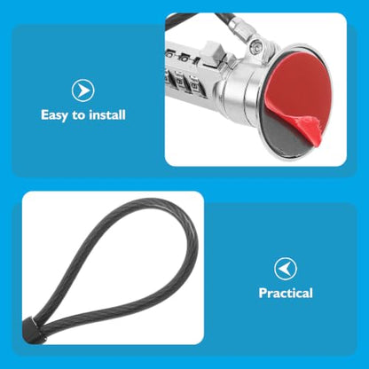 Laptop Security Cable Lock with 4-Digit Combination, Flexible Lightweight Steel and Plastic Construction, 6ft Portable Anti-Theft Lock for Laptop and Electronic Devices at Office