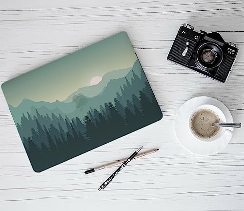 LanBaiLan Compatible with MacBook Air 13 inch Case M5 2026 M4 2025 M3 M2 2024-2022 A3449 A3240 A3113 A2681, 13.6 Plastic Hard Shell Case & Keyboard Cover, Mountains Landscape - color: Mountains Landscape