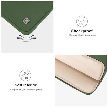 DOMISO Laptop Case Laptop Sleeve Cover for 16 inch MacBook Pro M4/M3/M2/M1 Pro/Max A3403 A3186 A2991 A2780 A2485 A2141,Compatible with 15.6 inch HP Lenovo Dell XPS 16, Avocado Green - color: Avocado Green, size: 15.6 inch