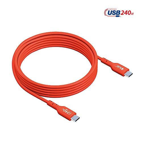 Club 3D CAC-1573 USB2 Type C to Type C Certified Bi-Directional Cable with 240W Charging, 480Mb Data Transmission EPR 2m - 6.56ft - size: 2m - 6.56ft