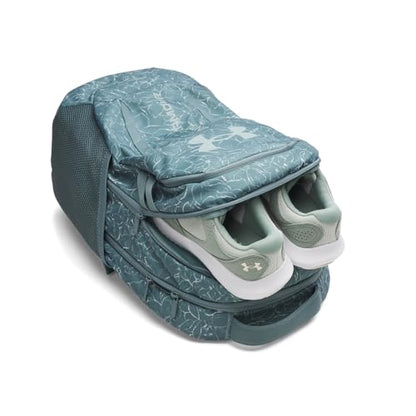 Under Armour Unisex Hustle 6.0 Backpack, Jasper Blue/Jasper Blue/Serpentine - color: (587) Jasper Blue / Jasper Blue / Serpentine, size: One Size