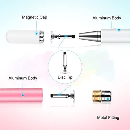 Stylus Pens for Touch Screens, 3 Pack Disc Universal Stylus Pen for iPad pro/Mini/Air/iPhone/Android/Microsoft Tablets and All Capacitive Touch Screens - color: Multicolour