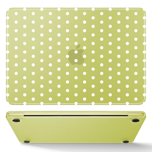 May Chen for MacBook Neo Case 13 inch 2026 | 100% Match Official Color | Pattern printing, Anti-Crack & Scratch & Fingerprint | Protective Hard Shell Cases Laptop Model A3404, Citrus - White Polka dot - color: Citrus - White Polka dot