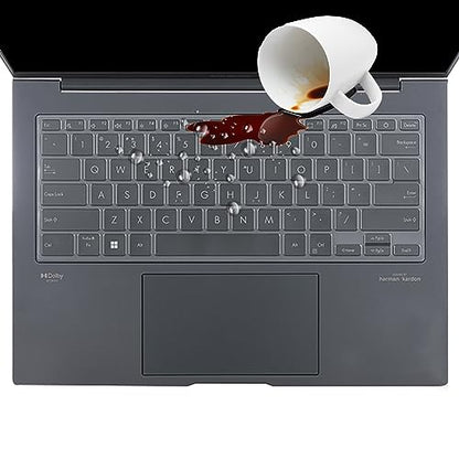 MUBUY Keyboard Cover Skin for ASUS Zenbook 14 OLED UX3405 & ZenBook Flip 14 UP3404，ZenBook 14X UX3404，ZenBook Pro UX6404, ZenBook UM3406 14 inch Laptop US Keyboard Cover-TPU - color: TPU