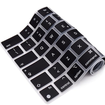 HRH Keyboard Cover Skin EU for MacBook Air 13”15"(M5-M2)&Pro 14”16"(M5-M1) | Italian,Black,2026-2021,A3426 A3427 A3434 A2992,Neo 13" A18, Precise Fit, Dust Proof, Waterproof,Durable,Keyboard Accessories - color: Italian
