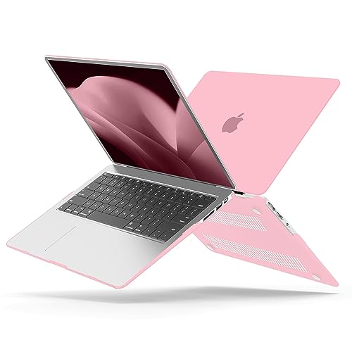 B BELK Compatible with MacBook Air 13 inch Case 2010-2017 Model A1466 A1369 | Matte Plastic Laptop Hard Shell Case for MacBook Air 13.3 inch with Keyboard Cover & Screen Protector, Pink - color: Pink