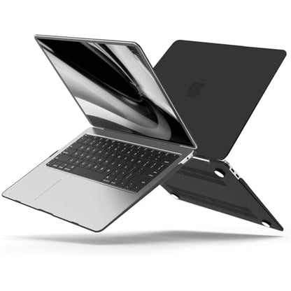 B BELK for MacBook Air 13 inch Case 2021-2018 M1 A2337 A2179 A1932, Black | Matte Plastic Laptop Hard Shell for MacBook Air 13.3 inch Case Touch ID with Keyboard Cover & Screen Protector - color: Space Black
