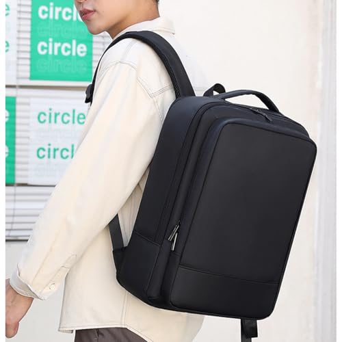 Expandable Business Laptop Backpack with USB Charging Port, Water Resistant Travel Work Bag for Men Women Fits 15.6 Inch Laptop (1) - color: 1