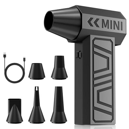 Compressed Air Duster, 130,000RPM Super Power Electric Air Duster, 3-Gear Adjustable Mini Blower, Replacing Compressed Air Cans, Dust Blower for Car, House, Outdoor or Campfires