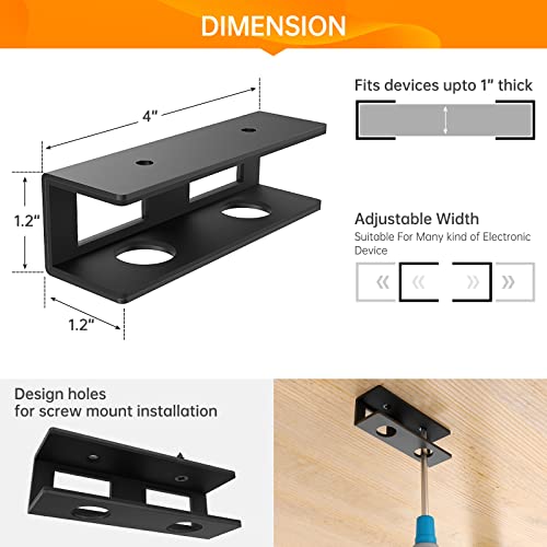 2 Pack Under Desk Laptop Mount with Anti-Scratch Felt Board, Holder Tray, Durable Shelf for Keyboard Storage - size: 6pcs-2 Pack