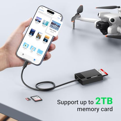 UGREEN USB C SD Card Reader 4-in-1 Memory Card Adapter External SD Micro SD MS CF Compact Flash Camera Card Reader Compatible with iPhone 15, Trail Camera, MacBook, iPad