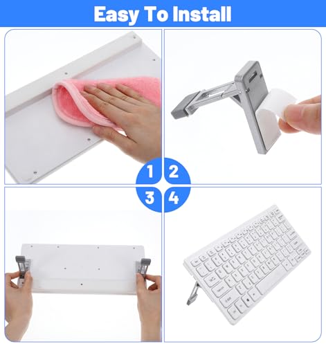2 Pcs Keyboard Riser, Keyboard Tilt Stand with 3 Adjustable Angles | & Anti-Slip Pads, Zinc Alloy, Keyboards Feet Replacement, for Laptops & Keyboards