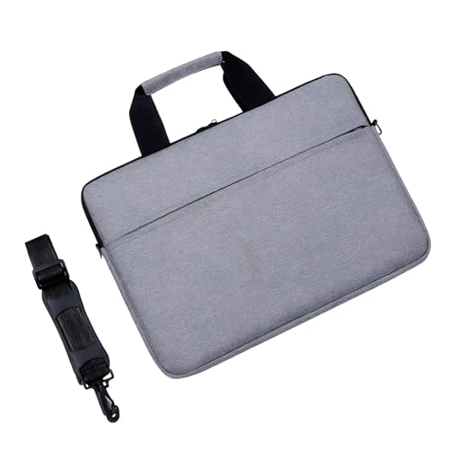 Laptop Bag Water-resistant Laptop Sleeve Case with Shoulder Straps & Handle, Computer Slim Briefcase - color: Grey, size: 14