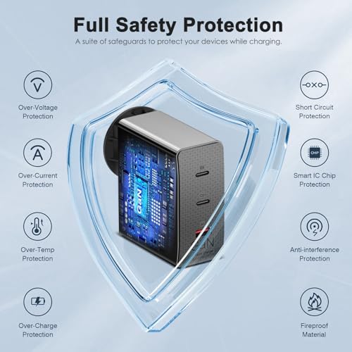 TAIFU 28V 5A PD3.1140W GaN Powerhouse - Dual USB - C Foldable Fast Charger, Ultra - Compact 40W for Laptops, iPhone 17 16/15 Pro, Samsung Galaxy S24/S23 & More Ultra-Portable Travel Power Adapter