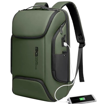 BANGE Business Laptop Smart backpack Can Hold 15.6 Inch Laptop Commute Backpack Carry on bag for men and women (Green) - color: Green