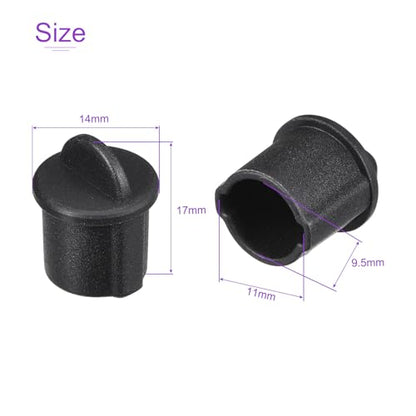 DMiotech 20 Pack BNC-A Port Cap Electrical Silicone Dustproof Caps Protective Cover for BNC-A, Black