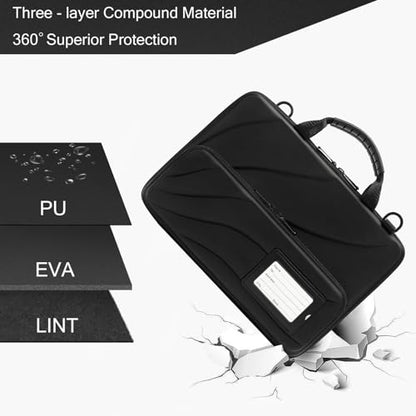 13-14 Inch Laptop Case Hard Shell, Protective Laptop Carrying Case with Stand for Heat Dissipation - color: Black, size: 13-14 Inch