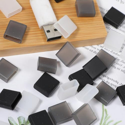 USB Cover Cap, 30 Pcs USB A Male Anti-Dust Plug Cover Silicone USB-Dust Covers USB-Cap, 3 Colors