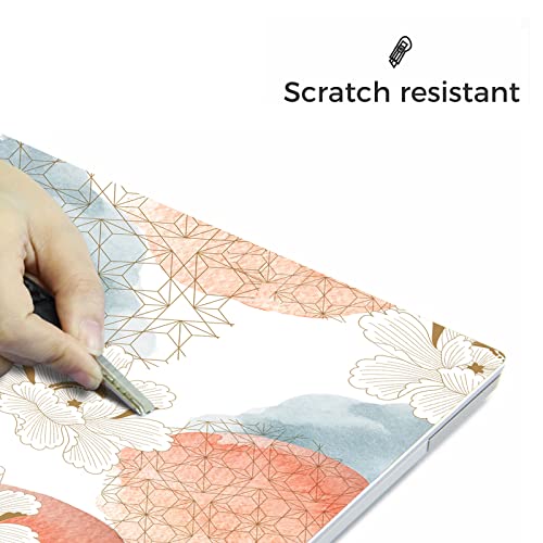 Laptop Skin Sticker,13.3 14 15 15.4 15.6 inch Laptop Skins,Universal Vinyl Decal,Dustproof Scratch Resistant Reusable Cover Protector with Free 2 Wrist Pads (Flower 3) - color: Flower 3