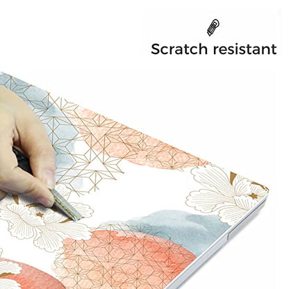 Laptop Skin Sticker,13.3 14 15 15.4 15.6 inch Laptop Skins,Universal Vinyl Decal,Dustproof Scratch Resistant Reusable Cover Protector with Free 2 Wrist Pads (Flower 3) - color: Flower 3
