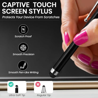 TCD 300 Pack Stylus Pen for iPad, High Precision Universal Capacitive Bulk Digital Stylus Pen – Compatible w/iPhone, Tablet, Touchscreen Laptop – Rubber Tip Black Styluses for All Touch Screen Device | Universal Capacitive Stylus for iPad, iPhone, Android