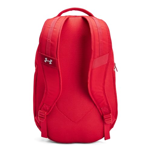 Under Armour Unisex-Adult Hustle 6.0 Backpack, (600) Red/Red/Metallic Silver, One Size Fits Most - color: (600) Red / Red / Metallic Silver, size: One Size