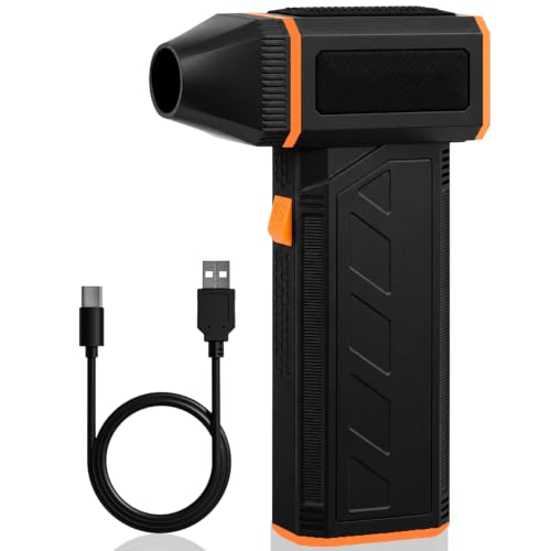 Electric Air Duster | 160,000 RPM Brushless Motor Jet Fan | Cordless Rechargeable Compressed Air Blower for PC, Keyboard, and Car Detailing (Black)